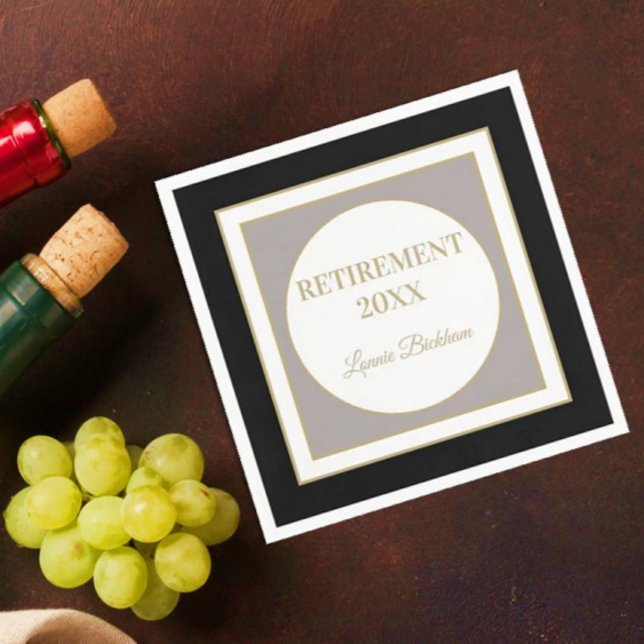 Personalized Retirement party  napkin (Creator Uploaded)