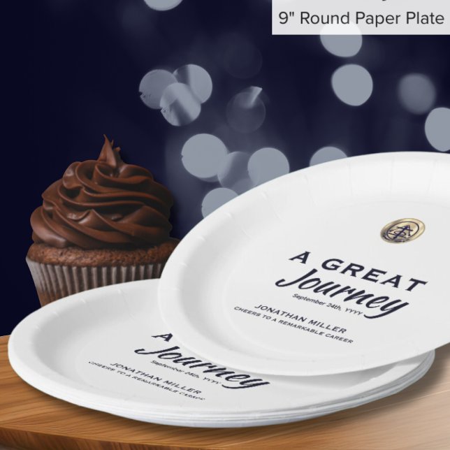 Personalized Retirement Party Paper Plates (Creator Uploaded)