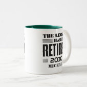 Personalized Retirement Police Chief Retired  Two-Tone Coffee Mug (Front Right)