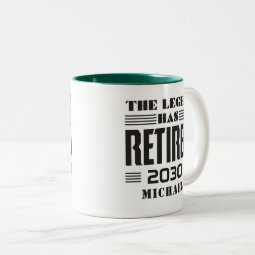 Personalized Retirement Police Chief Retired Two-Tone Coffee Mug | Zazzle