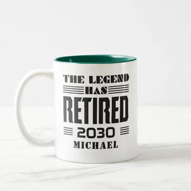 Personalized Retirement Police Chief Retired Two-Tone Coffee Mug | Zazzle