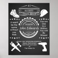Personalized Retirement Poster man builder chippy