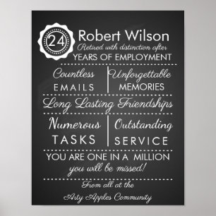 Personalized Retirement Poster Print retire