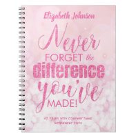 Personalized Retirement Quote Pink