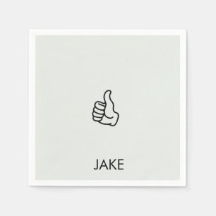 Personalized Retirement Sage Thumbs Up Cocktail  Napkins