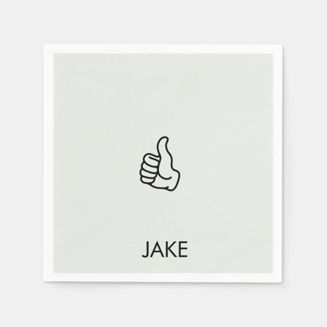 Personalized Retirement Sage Thumbs Up Cocktail  Napkins (Front)