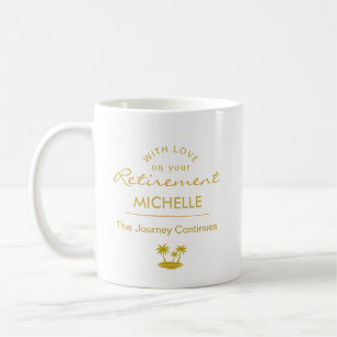 Personalized Retirement The Journey Continues Coffee Mug