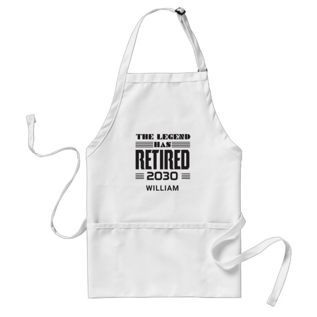 Personalized Retirement The Legend Has Retired Adult Apron