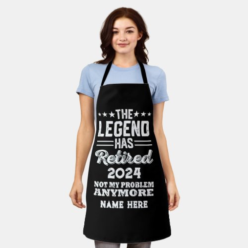 Personalized retirement The Legend has retired Apron