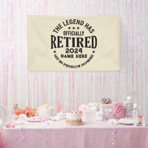 Personalized retirement The Legend has retired Banner