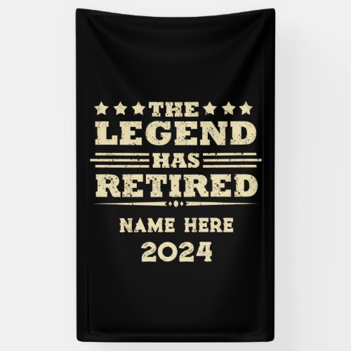 Personalized retirement The Legend has retired Banner