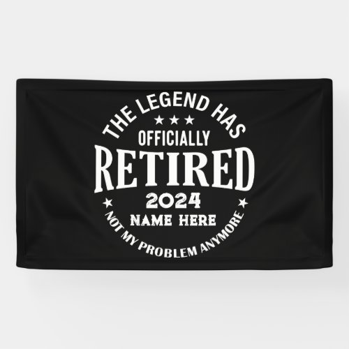 Personalized retirement The Legend has retired Banner