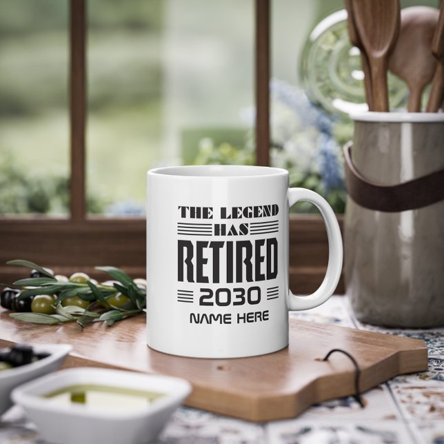 Personalized Retirement The Legend Has Retired Coffee Mug (Creator Uploaded)