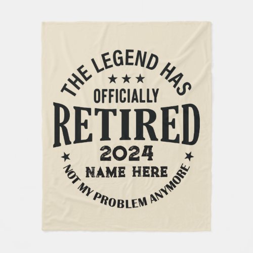 Personalized retirement The Legend has retired Fleece Blanket