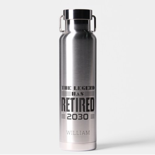 Personalized Retirement The Legend Has Retired Water Bottle