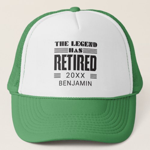 Personalized Retirement  Trucker Hat