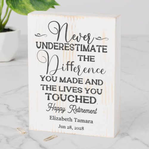 Personalized Retirement with Inspirational Quote