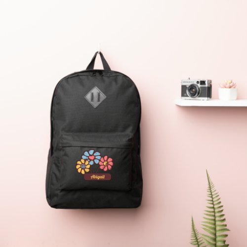 Personalized Retro 60s Peace Love and Harmony Port Authority Backpack