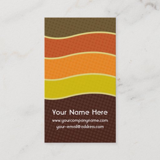 Customizable Personalized Retro 70s Business Cards