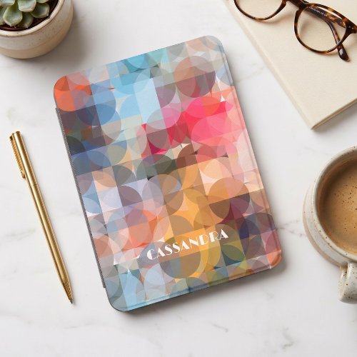 Personalized Retro Abstract Geometric Colorful Art Kindle Cover