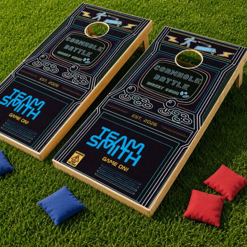 Personalized Retro Arcade Cornhole Set