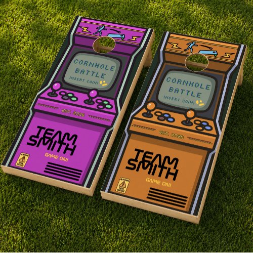 Personalized Retro Arcade Cornhole Set