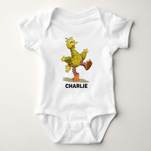 Personalized Retro Art Big Bird Baby Bodysuit