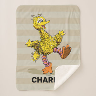 Personalized Retro Art Big Bird Sherpa Blanket