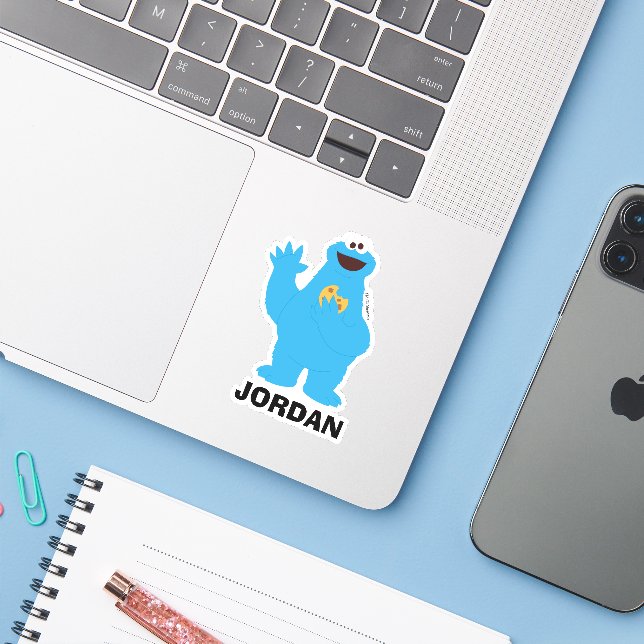 Personalized Retro Art Big Bird Sticker (Laptop w/ iPhone)