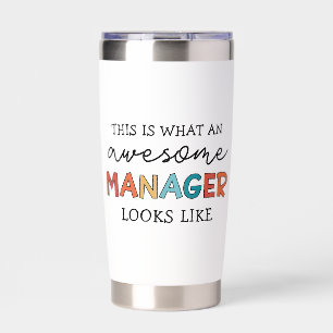 Personalized Retro Awesome Manager Funny Insulated Tumbler