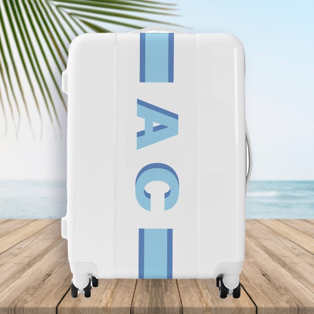 Personalized Retro Bachelorette Monogram Luggage (Creator Uploaded)