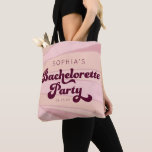 Personalized Retro Bachelorette Party Tote Bag<br><div class="desc">Everyone will love these funky retro personalized bachelorette party tote bags! These are the perfect bachelorette party favors! Fill the bags with hangover remedies,  gifts or snacks! 

See the entire collection for more matching items!</div>