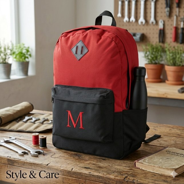 Personalized Retro Backpack with Custom Monogram (Personalized Retro Backpack with Custom Monogram)