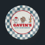 Personalized Retro Baseball Birthday Party Paper Plates<br><div class="desc">Step up to the plate and make your child’s celebration unforgettable with Personalized Retro Baseball Birthday Party Paper Plates! These custom paper plates are perfect for adding a fun, nostalgic touch to your baseball-themed party. Featuring a retro-inspired design, they bring the charm of America’s favorite pastime straight to your table,...</div>