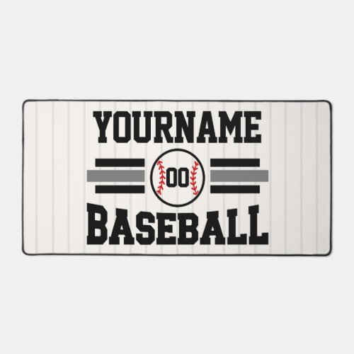 Personalized Retro Baseball Player NAME Team Desk Mat