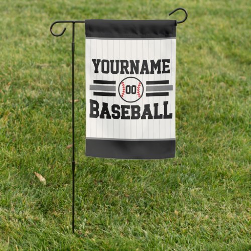 Personalized Retro Baseball Player NAME Team Garden Flag