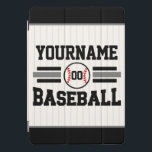 Personalized Retro Baseball Player NAME Team iPad Pro Cover<br><div class="desc">Personalized ADD NAME Baseball Team Player Hobby or School Game design - Customize with your Name or Custom Text!</div>