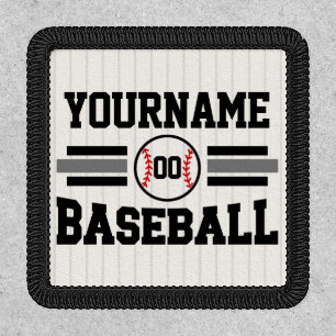 Personalized Retro Baseball Player NAME Team Patch