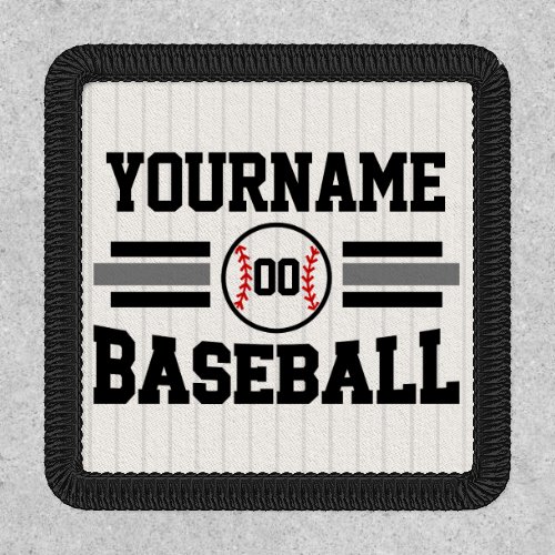 Personalized Retro Baseball Player NAME Team Patch