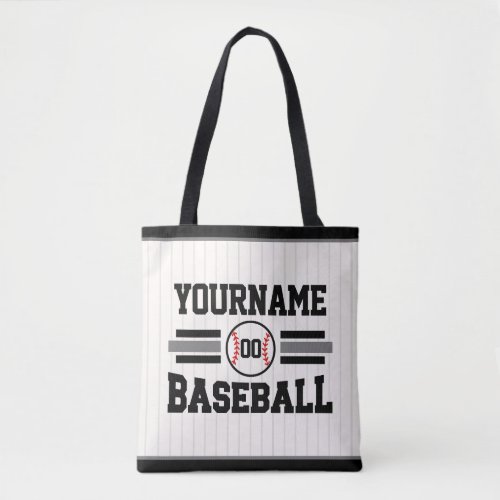 Personalized Retro Baseball Player NAME Team Tote Bag