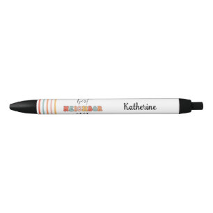 Personalized Retro Best Neighbor Ever Cute Pen