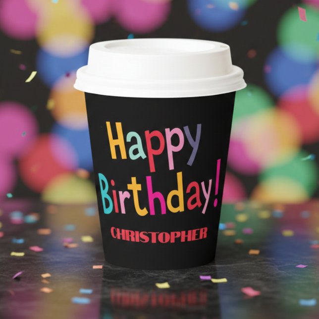 Personalized Retro Birthday Cups (Celebrate in style with a custom retro touch.)