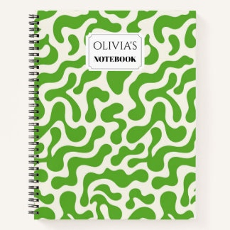 Personalized Retro Blob Spiral Notebook