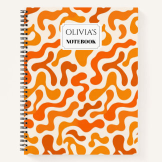 Personalized Retro Blob Spiral Notebook