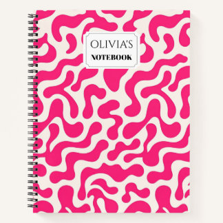 Personalized Retro Blob Spiral Notebook