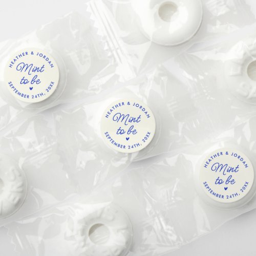 Personalized Retro Blue Mint To Be Wedding Life Saver Mints