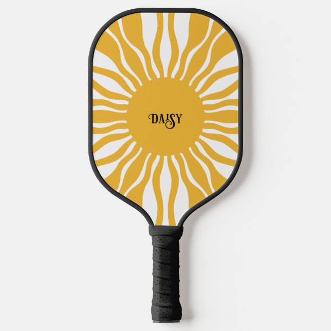 Personalized Retro Boho Abstract Sun Rays | Retro Pickleball Paddle (Front)
