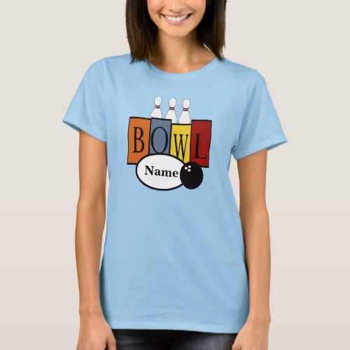 Personalized Retro Bowling Tee