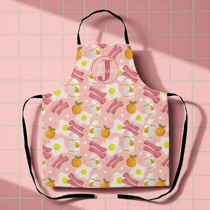 Personalized Retro Breakfast Pattern Apron