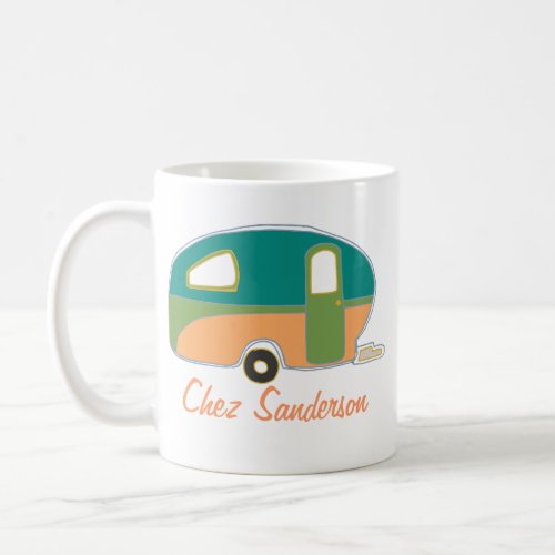 Personalized Retro Caravan Owners Mugs